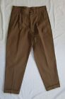 Marks & Spencer Tan Beige Cotton Turn-Up Trousers 32 x 29