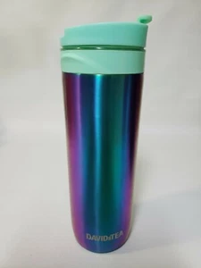 Davids Tea Holographic Iridescent Travel Mug Tumbler Unique Rare - Picture 1 of 7