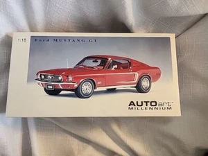 Autoart 1/18 Scale Diecast ~ 72801 Red Ford Mustang GT 350 68 - Picture 1 of 23