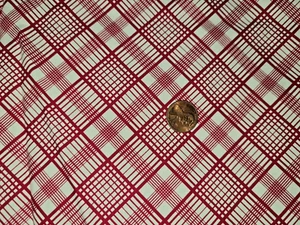Vintage Cotton Quilting Fabric Gallery Red & Blue Plaid Faye Burgess 0272 1 yd - Picture 1 of 5