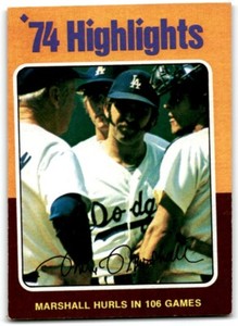 1975 Topps Mike G. Marshall Los Angeles Dodgers #6
