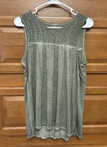 NEW Knox Rose tank top Shirt Sleeveless Sz S olive green NWT 1288 - Picture 1 of 6