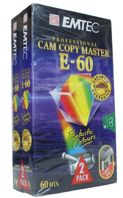 EMTEC Lote 2 Casetes de Video VHS 60 min Nuevo en Blister (Ref #H-032) - Imagen 1 de 2