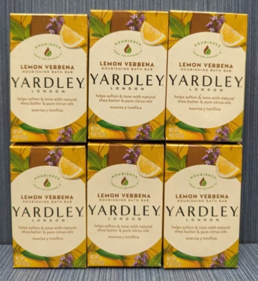 LOT (6) Yardley London Moisturizing Bath Bar Lemon Verbena 4oz Each Bar - Image 1 of 3