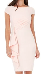Rose Midi Dress With Frill  - Perfect for Workwear - Parties and formal events - Picture 1 of 3