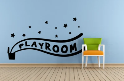 Playroom Star Kids Vinyl Art Sticker For Children Play Room Playhouse Wall Decal - Image 1 of 4