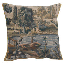 Paysage Flamand Bateau Tapestry Pillow Cover Jacquard Woven Home Decor Art