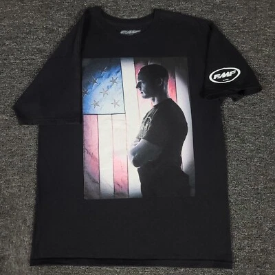 Camisa FMF Para Hombres Grande Negra Bandera de EE. UU. Base Kurt Caselli Off Road Motocicleta Foto 1 de 4