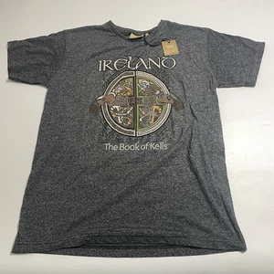 Book of Kells Ireleand grau keltisch Erwachsene M SS T-Shirt Trinity College Dublin neu mit Etikett - Bild 1 von 10