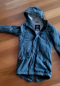 Men’s Superdry Military Jacket SMALL Military Green M50002NR Wool Lined - Picture 1 of 12