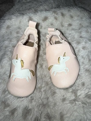 Niños Niño Marca ROBEEZ Unicornio Rosa Correa Plana Talla 0-6 Meses Foto 1 de 4