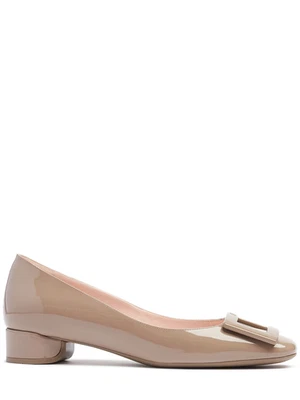 ROGER VIVIER $875 Beige Parent Leather 25mm Ballerinas New & Authentic - Image 1 of 4