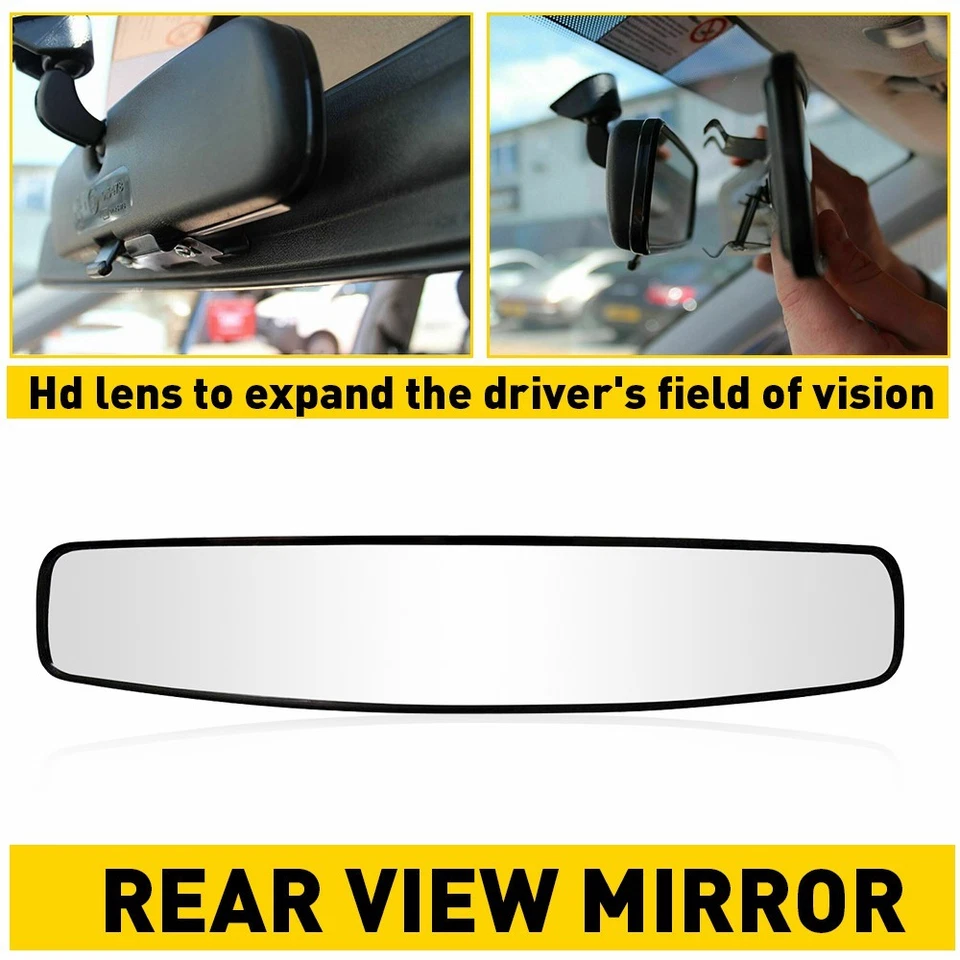 17" Rear Mirror View 17 inches Wide Convex Car Angle Truck SUV Day Night Acces - Image 1 of 4