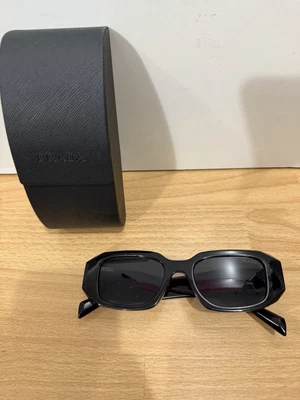 PRADA Symbole Sunglasses Black Frame with Dark Grey Gradient Lenses - Image 1 of 2