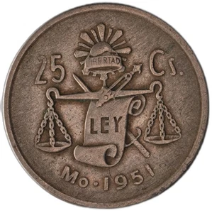 Mexiko - 25 Centavos - 1951 - KM#443 - J - Bild 1 von 3