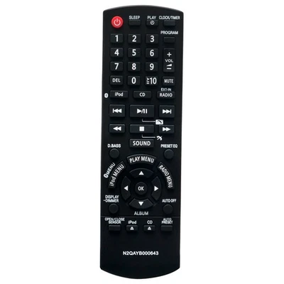 Mando a distancia de reemplazo N2QAYB000641 para sistema de audio Panasonic SC-HC35 SA-HC35 SCHC35DBE Foto 1 de 4