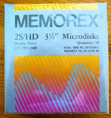 Memorex  10 Stück 3,5" Microdisk 2 MB  2S/HD  --3 1/2 Neu /verschweisst Nachlass - Bild 1 von 4
