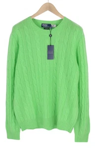 Polo Ralph Lauren Cashmere HOMBRES Jersey XL Verde Jersey Cable-Knit Pvp 549€ - Imagen 1 de 11