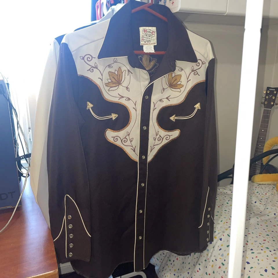 H Bar C Ranchwear El Dorado Collection Snap Vintage Western Style, Size 16.5 - Image 1 of 4