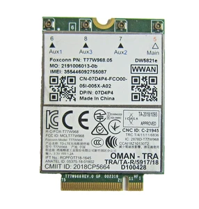 Genuine Dell DW5821e 7D4P4 4G WWAN Wireless Card - Picture 1 of 2