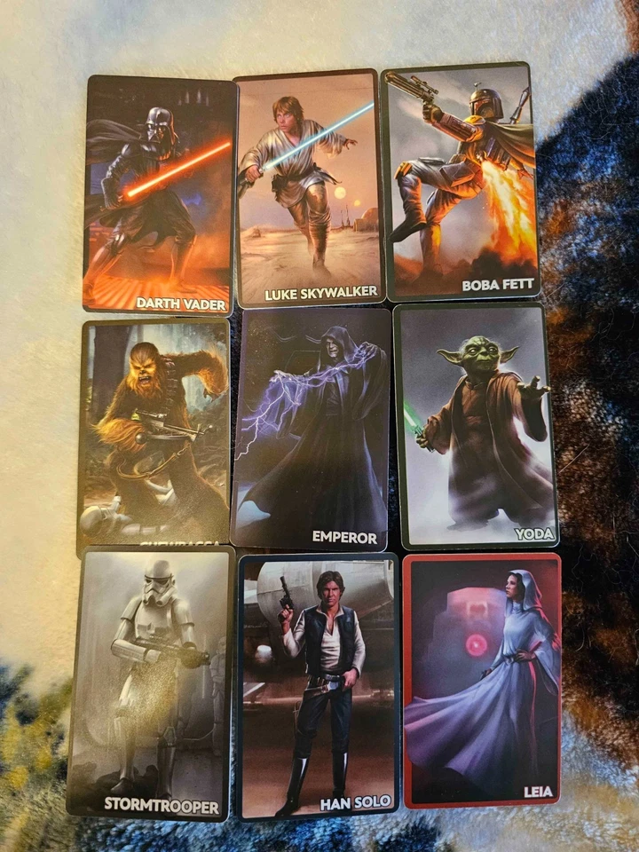 Round 1 Star Wars Coin Pusher Arcade Cards Full Set 9 Cards *YODA* - Image 1 of 1