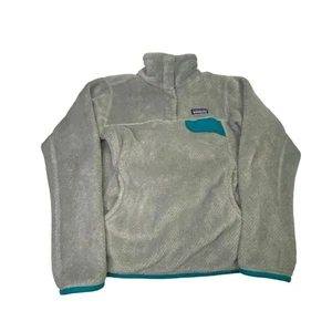Patagonia Re-Tool Snap-T Pullover Pockets Nickel X-Dye Elwha Blue Women's Size M - Picture 1 of 7