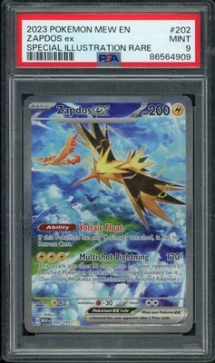 Pokémon 2023 Zapdos Ex 202/165 SIR Scarlet & Violet PSA 9 - Image 1 of 2