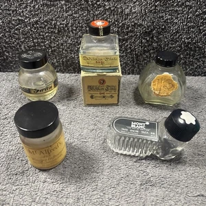 5 botellas de tinta vacías antiguas coleccionables - Mount Blanc, Mr Alfred, Swan, Pelikan + - Imagen 1 de 24