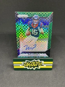 2016 Panini Prizm Football Will Fuller V Green Squares Auto /49 Houston Texans - Picture 1 of 2
