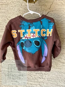 Disney Stitch Kids Sweatshirt Brown 2T - Picture 1 of 4
