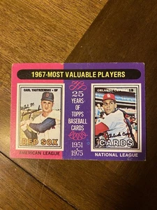 Topps de béisbol 1975. Tarjeta de jugadores más valiosos 1967 #205 en muy buen estado - Imagen 1 de 3