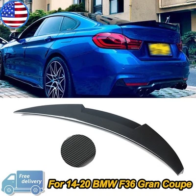 Carbon Look M4 Style Rear Trunk Spoiler Wing For 2014-2020 BMW 4 Series F36 Gran - Image 1 of 4