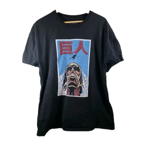 Tee No Evil Francis Te- Attack On Titan Maglietta Nera Uomo Taglia Large - Foto 1 di 6