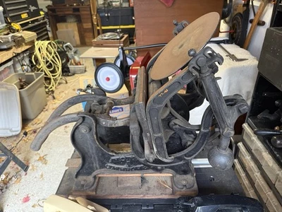 Rara prensa de placas antiga D.W. Daughaday “Modelo 1 melhorada” – antiga e completa - Imagem 1 de 4