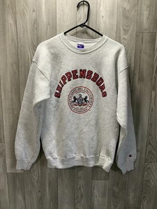 Sudadera Shippensburg University Gris Cuello Redondo Hombre Grande Campeón HECHA EN EE. UU. - Imagen 1 de 15