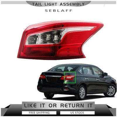 Luz trasera exterior roja/clara para Nissan Sentra 2016 2017 2018 pasajero lado derecho Foto 1 de 4