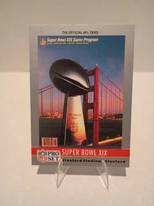 1990 Pro Set Super Bowl #19 Super Bowl Theme Art 49ers Vs Dolphins - Picture 1 of 2