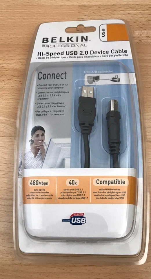 Belkin USB 2.0 Hi-Speed Cable A - B - Image 1 of 1