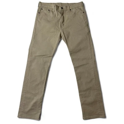 Pantalones de mezclilla rectos ajustados Levis 513 para hombre talla real 32x31 beige caqui chino Foto 1 de 4