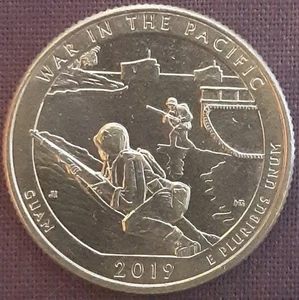 2019 W West Point Quarter War In The Pacific, Guam Circulated Nice Coin ( Look ) - Picture 1 of 2