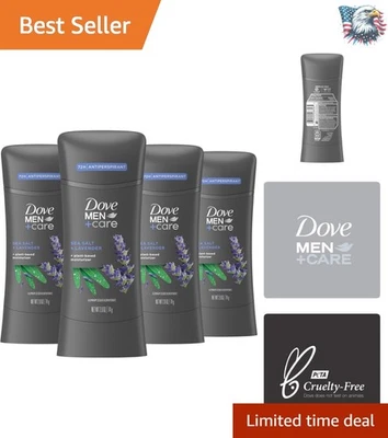 Dove Men+Care Sea Salt + Lavender Antiperspirant Stick 4-Pack - 72H Protection - Image 1 of 4