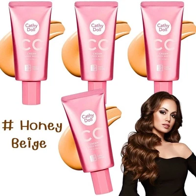 4x Cathy Doll CC Cream Honey Beige SPF50 PA+++ Thai Makeup Radiant Skin 50ml - Image 1 of 4