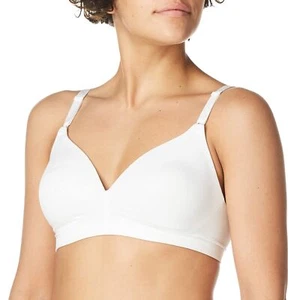 Warner Women's Blissful Benefits Wireless Lightly Lined Comfort Bra 34B White - Picture 1 of 5