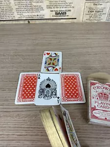 Antique bezique playing cards De La Rue c.1890 Gold Sides - Picture 1 of 8