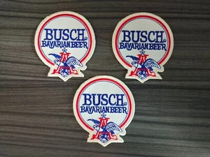 3 pcs BUSCH BAVARIAN BEERS Patch Iron on Embroidered or Sew on Shirt Jacket Hat - Picture 1 of 6
