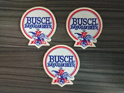 3 pcs BUSCH BAVARIAN BEERS Patch Iron on Embroidered or Sew on Shirt Jacket Hat - Image 1 of 4