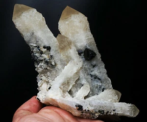 Nature Smoky Brown Crystal Quartz Cluster Sphalerite Inner Mongolia - Picture 1 of 10