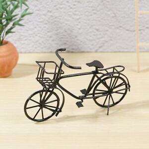 Dolls House Miniature-Black Metal Bicycle-Bike Garden 1:12 Scale Decor home Z8U9