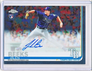 JALEN BEEKS 2019 TOPPS CHROME ON CARD AUTOGRAPH AUTO ROOKIE RC (RAYS)