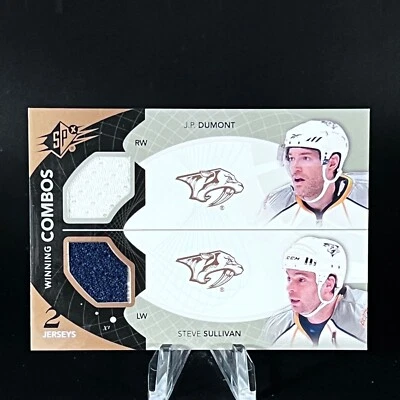 J.P. DUMONT STEVE SULLIVAN PREDATORS 2010-11 SPX WINNING COMBOS JERSEY LOOK!! - Image 1 of 2